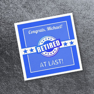 Servilleta De Papel ¡Felicitaciones por jubilación! fiesta personaliza