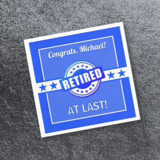 Servilleta De Papel ¡Felicitaciones por jubilación! fiesta personaliza