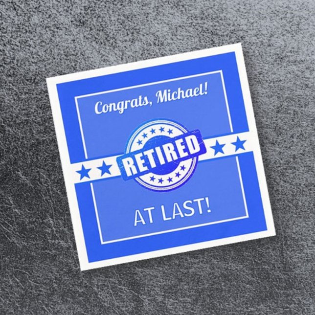 Servilleta De Papel ¡Felicitaciones por jubilación! fiesta personaliza (Subido por el creador)