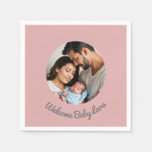 Felicitaciones recién nacido chica rosa, bienvenid