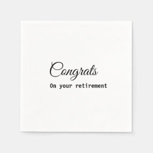 Servilleta De Papel Felicitaciones simples mínimas de jubilación agreg