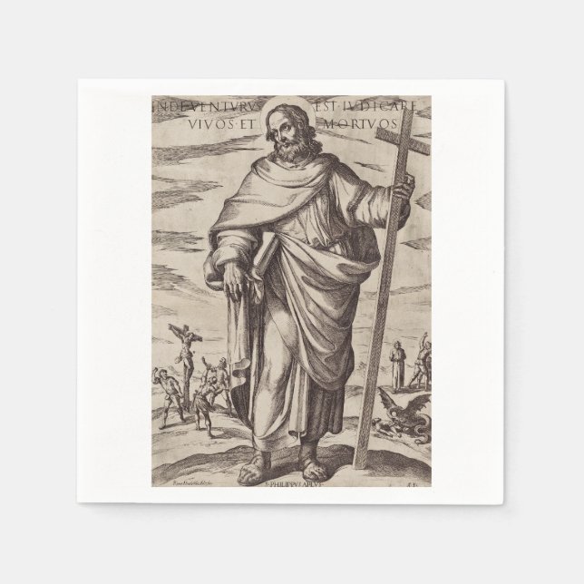 Servilleta De Papel Felipe uno de los doce apóstoles (Anverso)