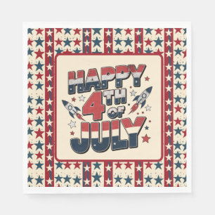 Servilleta De Papel Feliz 4 de julio