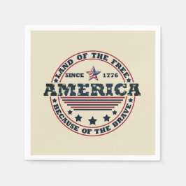 Servilleta De Papel Feliz 4 de julio