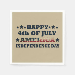 Servilleta De Papel Feliz 4 de julio, Día de la Independencia de Estad