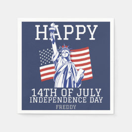 Servilleta De Papel Feliz 4 de julio, fiesta del Día de la Independenc