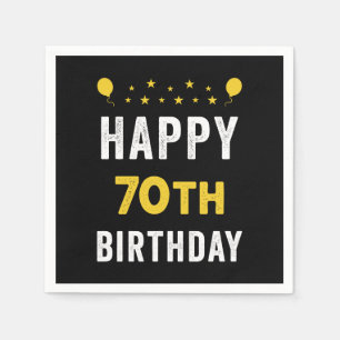 Servilleta De Papel Feliz 70° cumpleaños de la celebración septuagenar