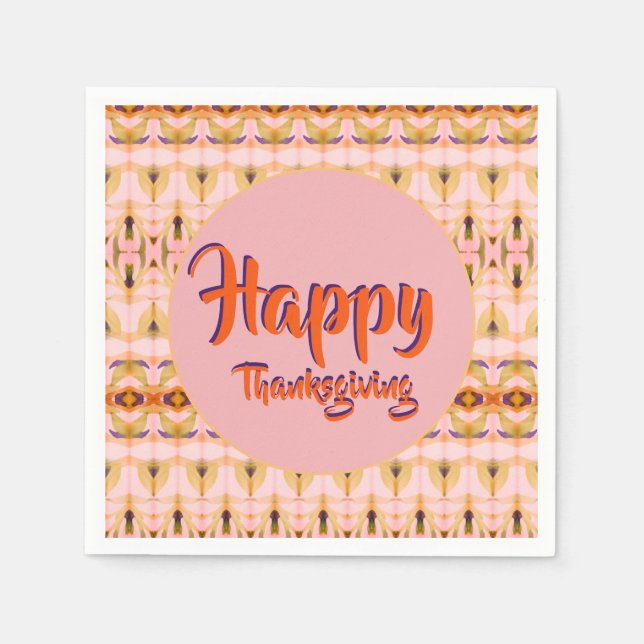 Servilleta De Papel Feliz almuerzo de Acción de Gracias (Anverso)