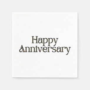 Servilleta De Papel Feliz aniversario 3 Ply Napkins