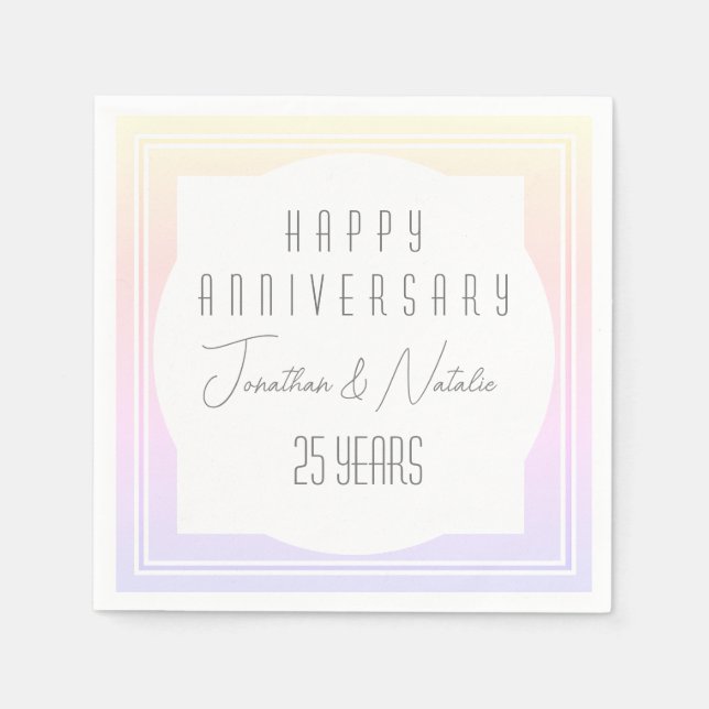 Servilleta De Papel Feliz aniversario Napkins HAMbyWG (Anverso)