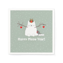 '¡Feliz Año Miau!' Snowcat