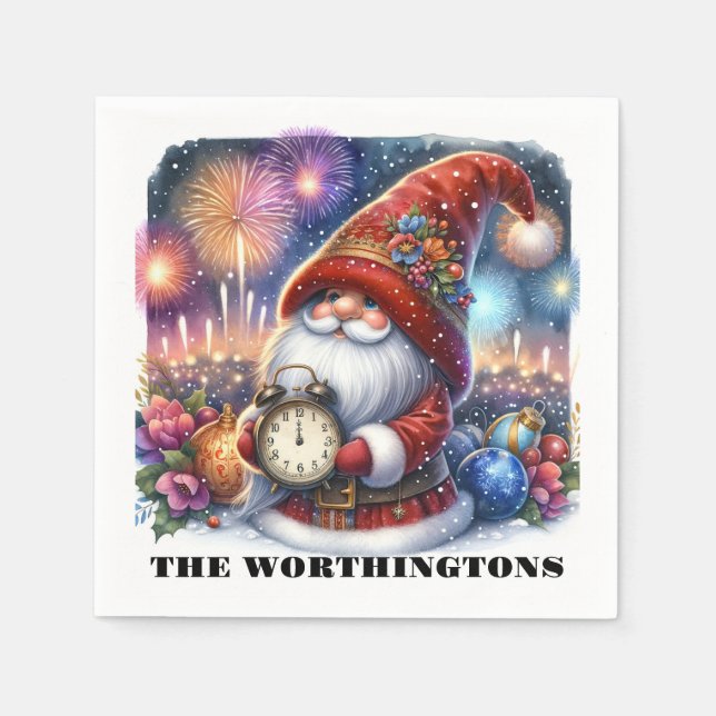 Servilleta De Papel Feliz Año Nuevo (Anverso)