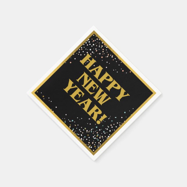 Servilleta De Papel Feliz Año Nuevo (Borde)