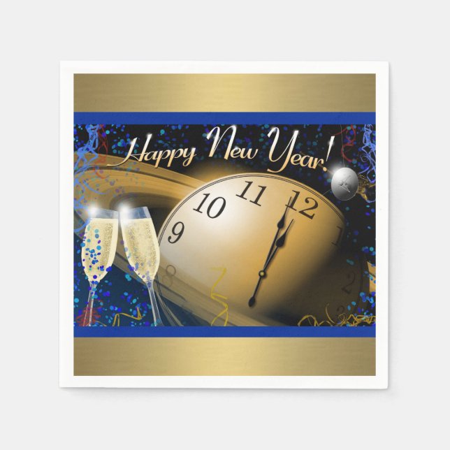Servilleta De Papel Feliz Año Nuevo (Anverso)
