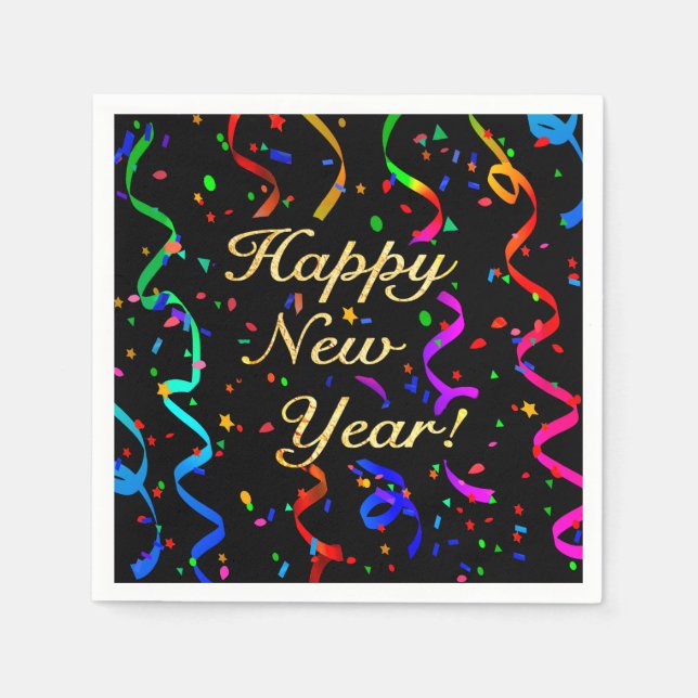 Servilleta De Papel "¡Feliz Año Nuevo!" (Anverso)