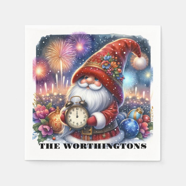 Servilleta De Papel Feliz Año Nuevo (Anverso)