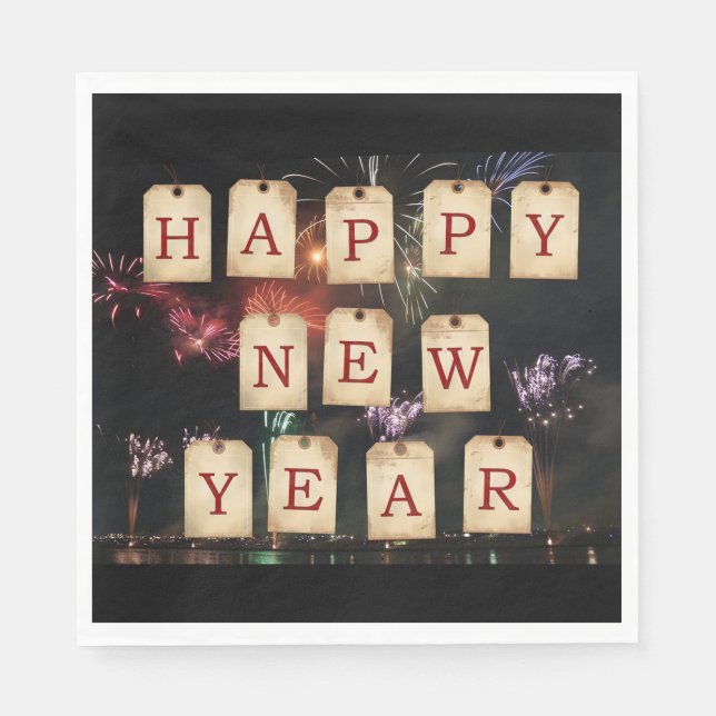 Servilleta De Papel Feliz Año Nuevo (Anverso)