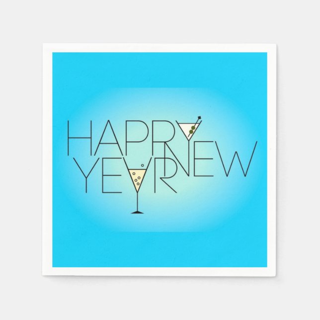 Servilleta De Papel Feliz Año Nuevo (Anverso)