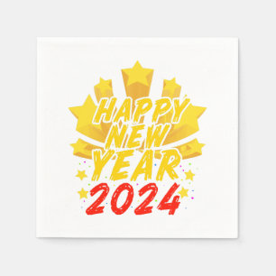 Servilleta De Papel Feliz Año Nuevo 2024