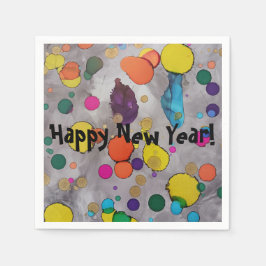 Servilleta De Papel ¡Feliz Año Nuevo 2024! ¡Alza con alegría y color!