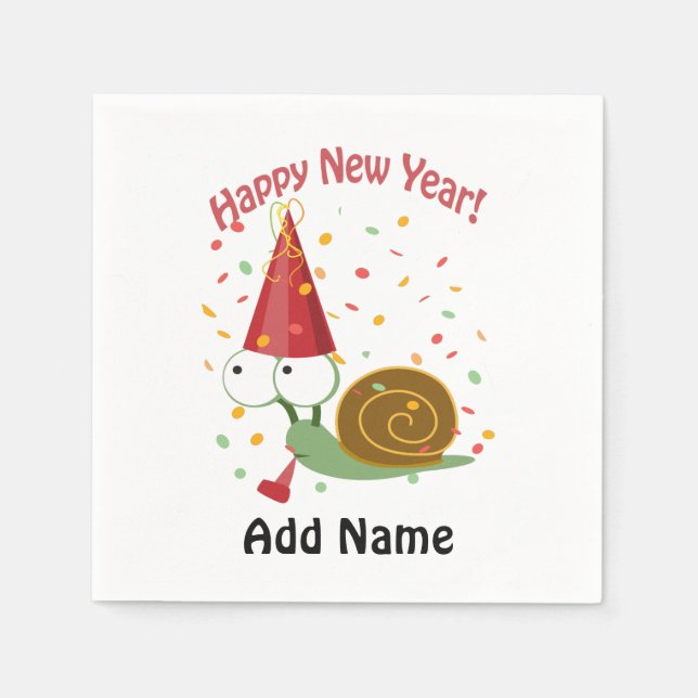 Servilleta De Papel ¡Feliz Año Nuevo! Escarnio (Anverso)