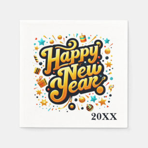 Servilleta De Papel Feliz Año Nuevo fiesta añada año