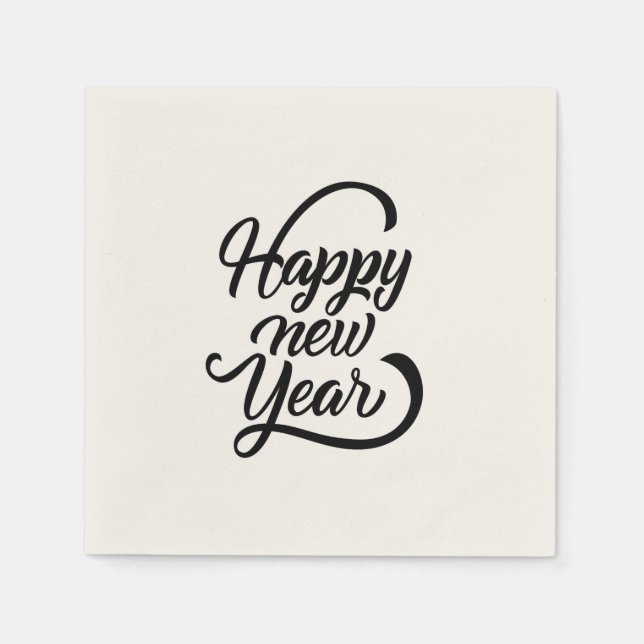 Servilleta De Papel feliz año nuevo Papel Napkin (Anverso)