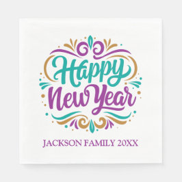 Servilleta De Papel Feliz Año Nuevo personalizado