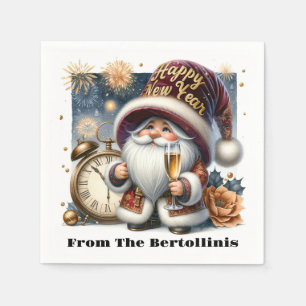Servilleta De Papel ¡Feliz Año Nuevo! Serie Gnome