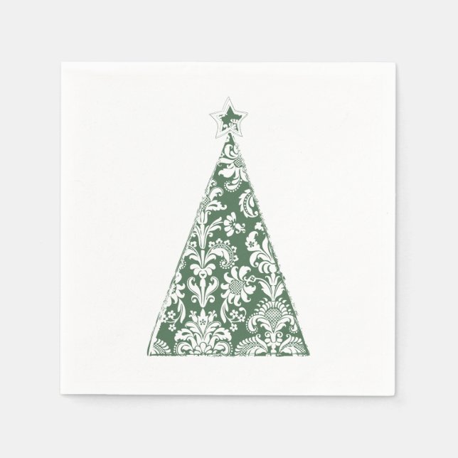 Servilleta De Papel Feliz árbol de navidad (Anverso)
