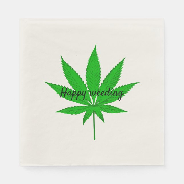 Servilleta De Papel Feliz Boda de Weeding Pun (Anverso)