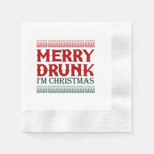 Servilleta De Papel Feliz Borracho, soy Navidades, mi idea de regalo p