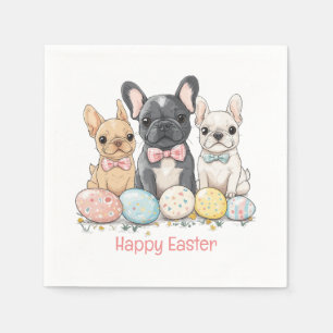 Servilleta De Papel Feliz Bulldog francés de Pascua
