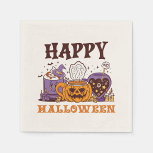 Servilleta De Papel Feliz café de Halloween Brew