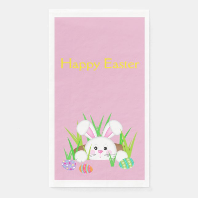 Servilleta De Papel Feliz Conejo de Pascua (Anverso)