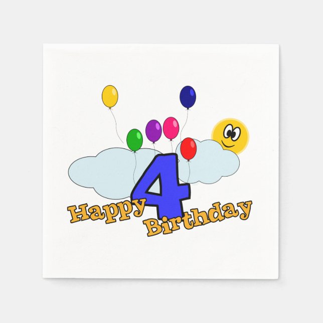 Servilleta De Papel Feliz Cumpleaños (Anverso)