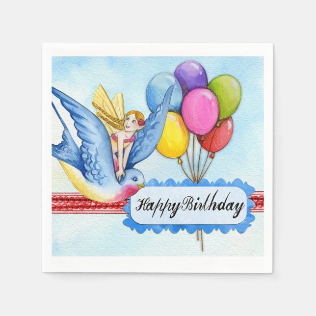 Servilleta De Papel Feliz Cumpleaños (Anverso)