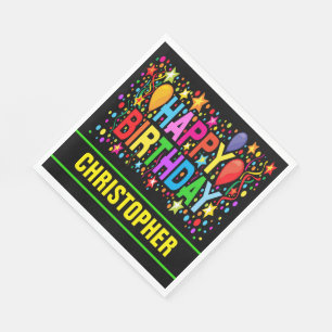 SERVILLETA DE PAPEL FELIZ CUMPLEAÑOS