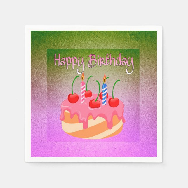 Servilleta De Papel Feliz Cumpleaños (Anverso)