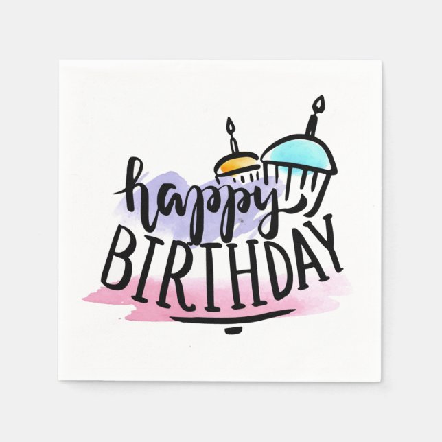 Servilleta De Papel Feliz cumpleaños (Anverso)