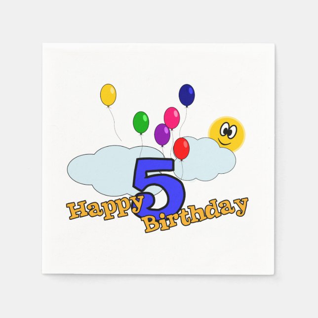 Servilleta De Papel Feliz Cumpleaños (Anverso)