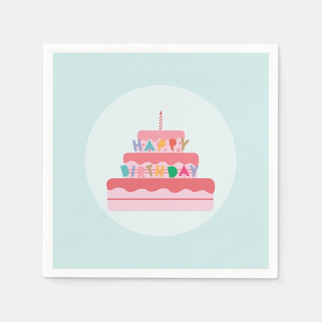 Servilleta De Papel Feliz cumpleaños (Anverso)