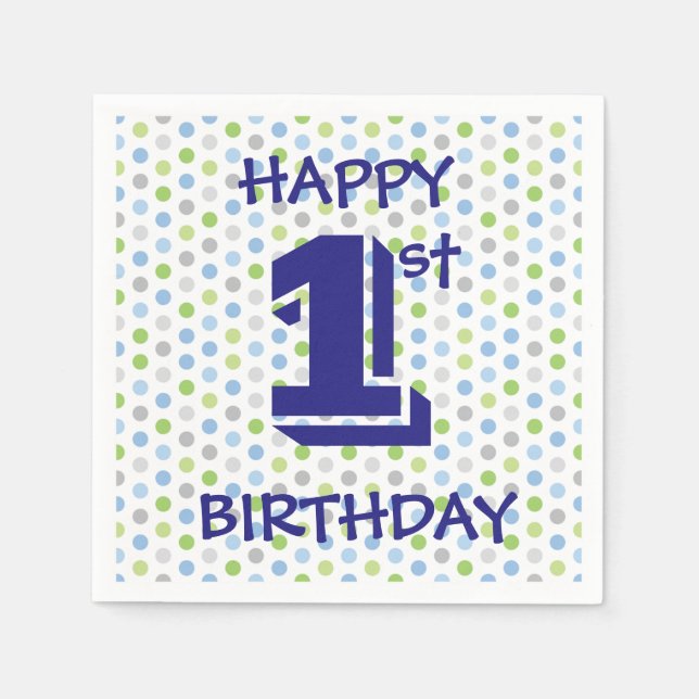 Servilleta De Papel Feliz Cumpleaños (Anverso)
