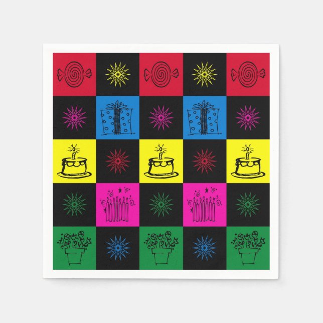 Servilleta De Papel Feliz cumpleaños (Anverso)