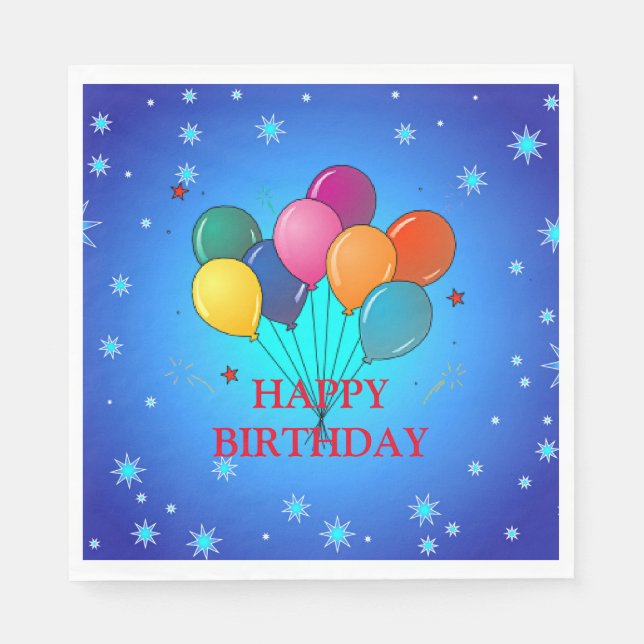 Servilleta De Papel Feliz cumpleaños (Anverso)