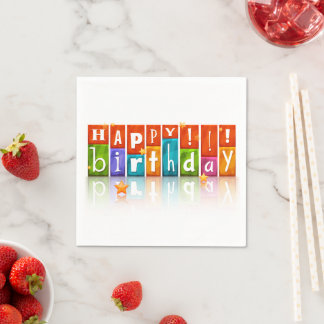 Servilleta De Papel Feliz cumpleaños