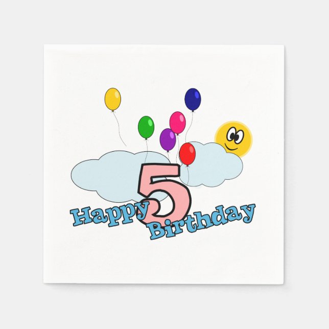 Servilleta De Papel Feliz Cumpleaños (Anverso)