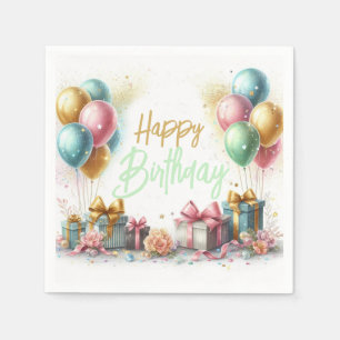 Servilleta De Papel Feliz cumpleaños