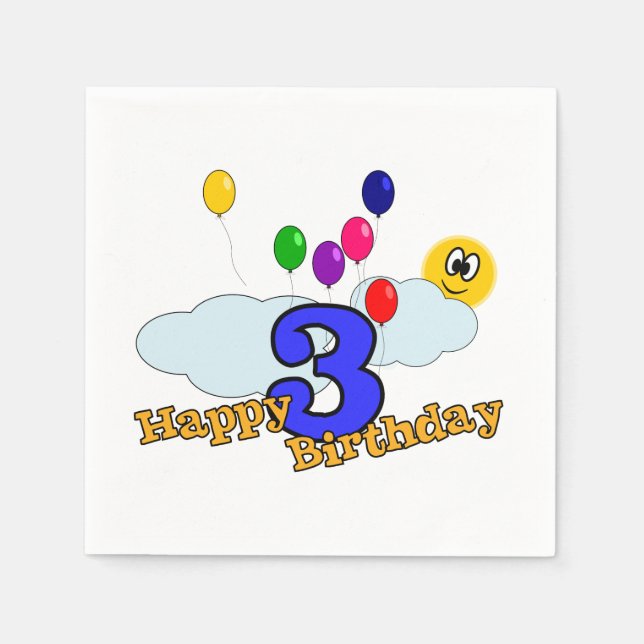 Servilleta De Papel Feliz Cumpleaños (Anverso)