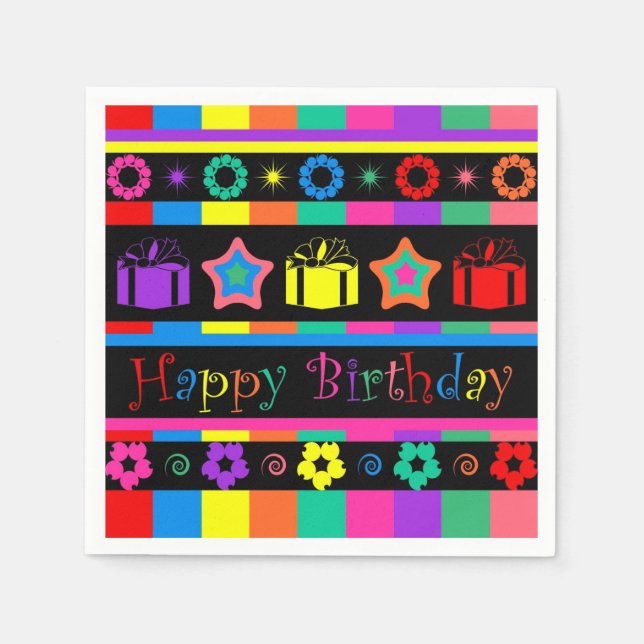 Servilleta De Papel Feliz cumpleaños (Anverso)